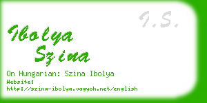 ibolya szina business card